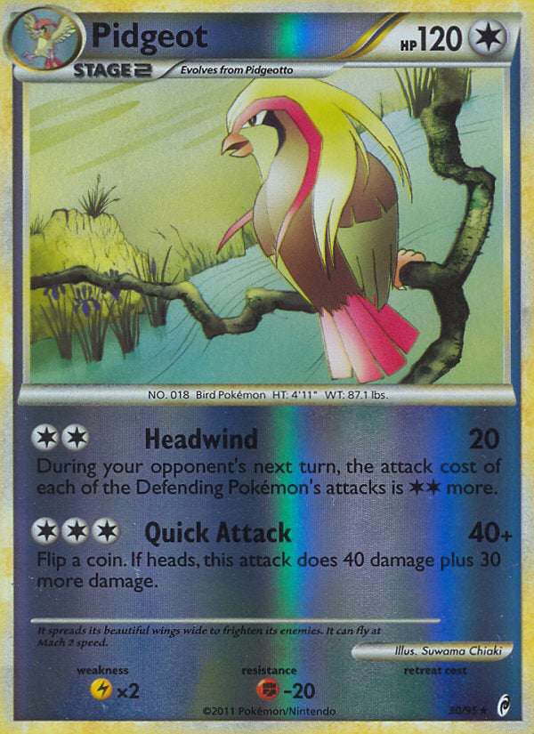 Call of Legends Pidgeot #30/95 reverse holo
